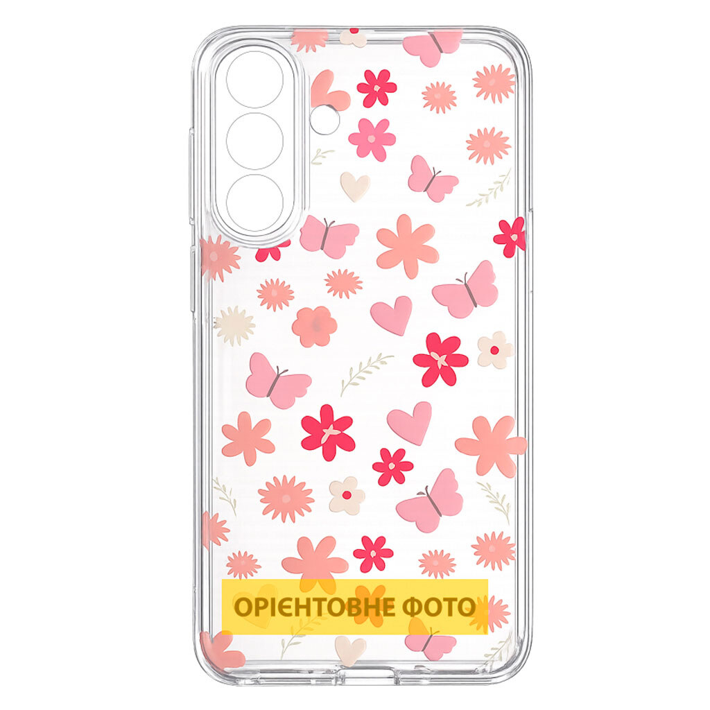 Чохол (накладка) Motorola G06 Power / Moto G06, Epik Clear Joy, Butterfly Garden, Малюнок - № 1 Чохол (накладка) Motorola G06 Power / Moto G06, Epik Clear Joy, Butterfly Garden, Малюнок - № 1