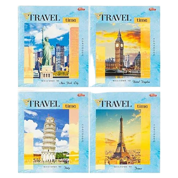Тетрадь "Travel", 96л., клетка, 8 шт., микс, Мрії Збуваються - № 1 Тетрадь "Travel", 96л., клетка, 8 шт., микс, Мрії Збуваються - № 1