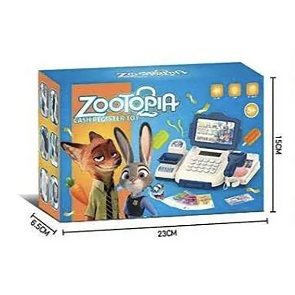 Кассовый аппарат-калькулятор "Зоотрополис / Zootopia", сканер имеет красную подсветку, монеты, купюры, банковская карта, Mic - № 2 Кассовый аппарат-калькулятор "Зоотрополис / Zootopia", сканер имеет красную подсветку, монеты, купюры, банковская карта, Mic - № 2