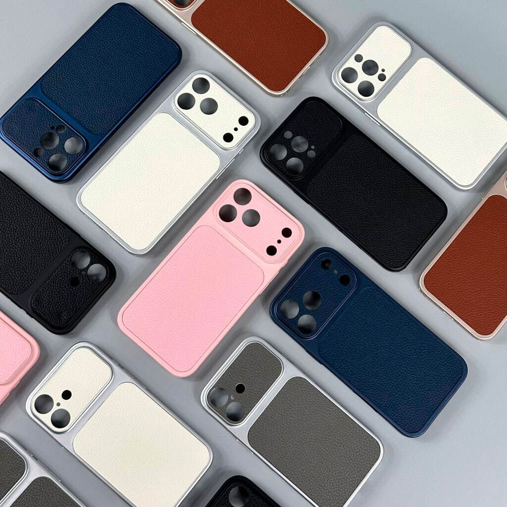 Чехол (накладка) Apple iPhone 17 Pro Max, Leather Touch, Белый - № 7 Чехол (накладка) Apple iPhone 17 Pro Max, Leather Touch, Белый - № 7