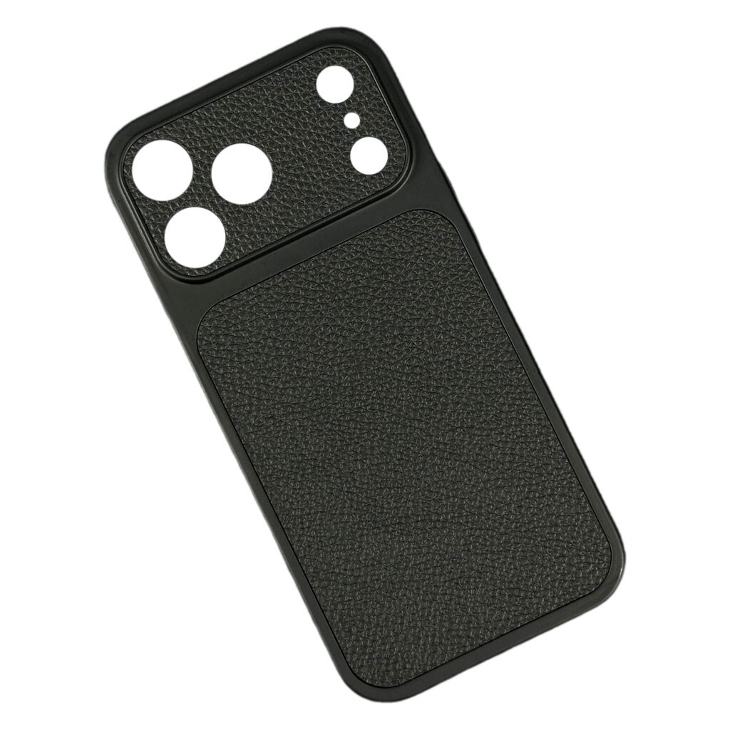 Чехол (накладка) Apple iPhone 17 Pro Max, Leather Touch, Черный - № 1 Чехол (накладка) Apple iPhone 17 Pro Max, Leather Touch, Черный - № 1