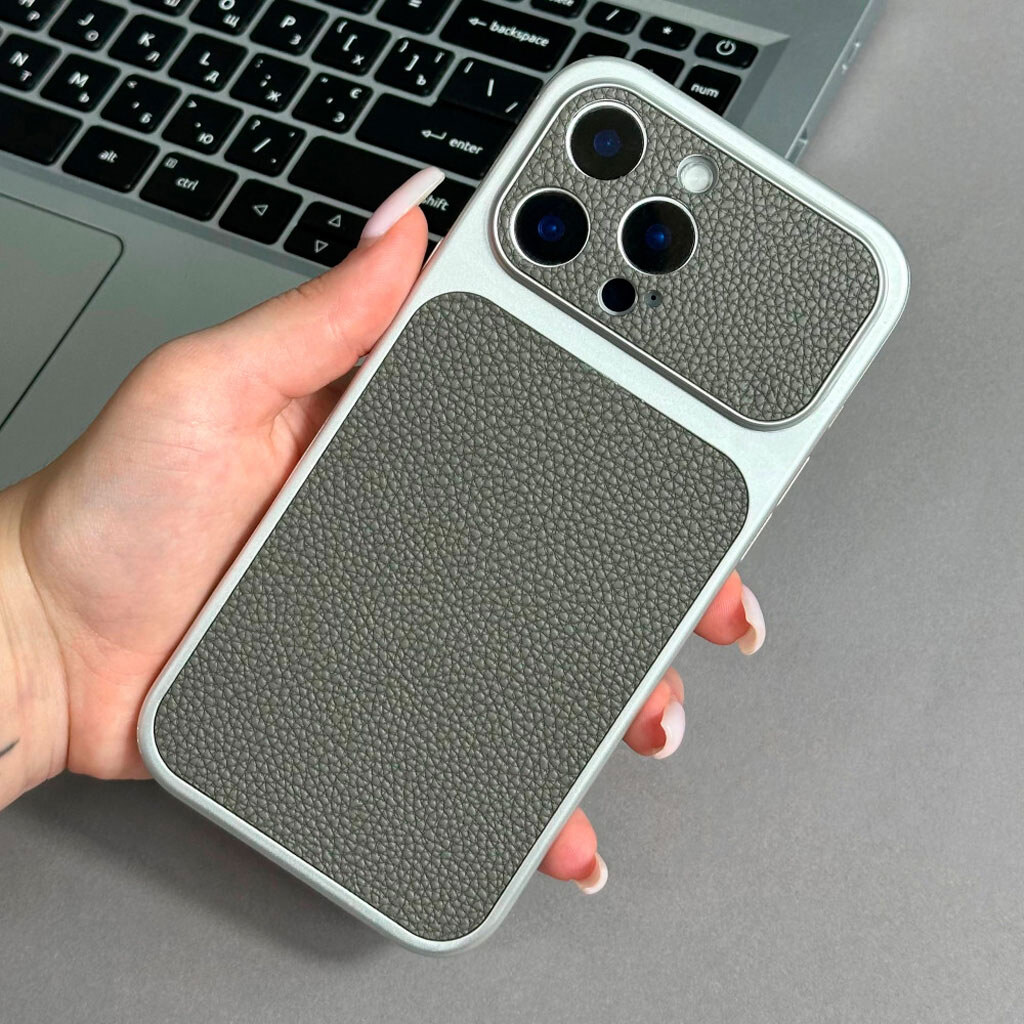 Чехол (накладка) Apple iPhone 17 Pro, Leather Touch, Белый - № 2 Чехол (накладка) Apple iPhone 17 Pro, Leather Touch, Белый - № 2