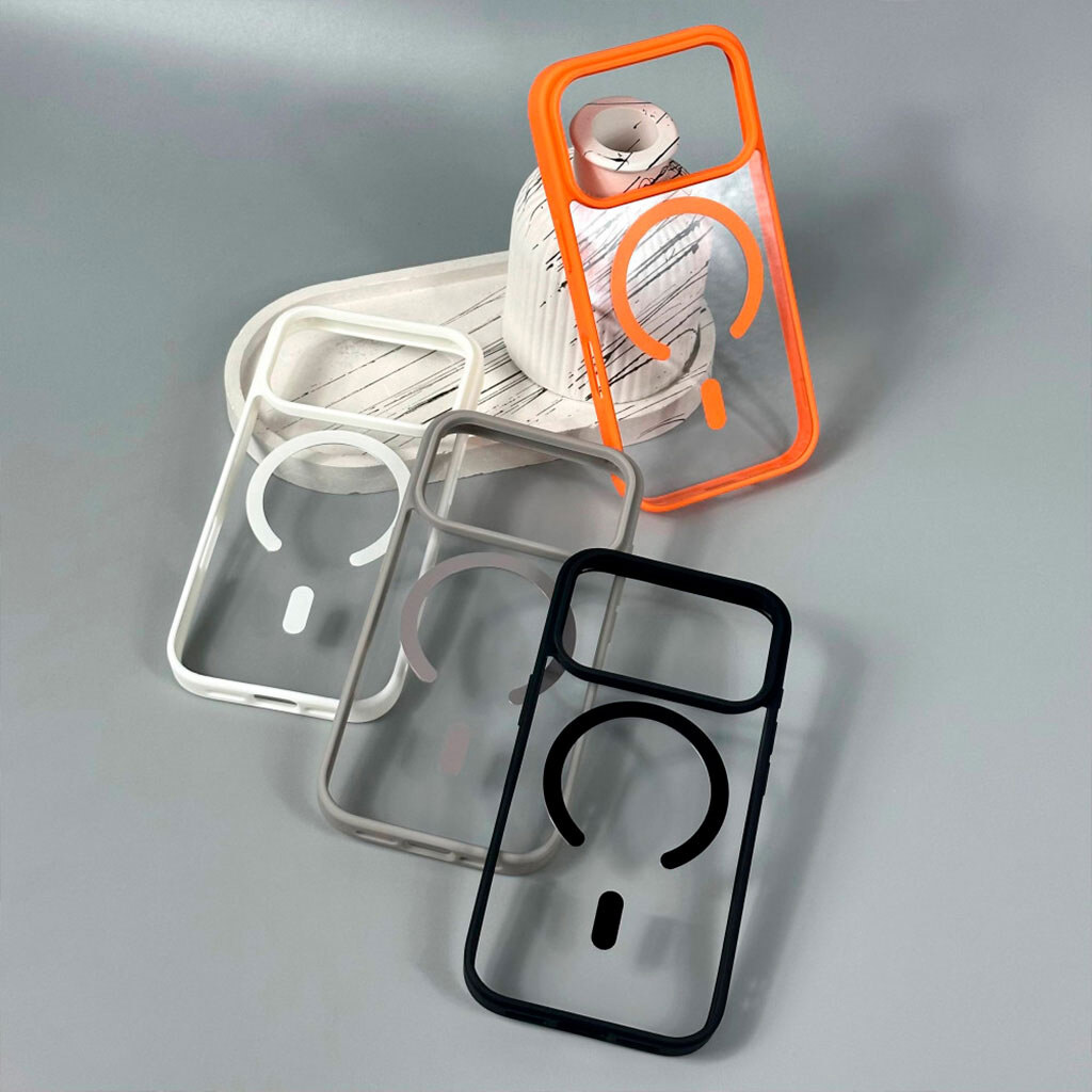 Чехол (накладка) Apple iPhone 17 Pro Max, Cristal Case Guard, MagSafe, Оранжевый - № 7 Чехол (накладка) Apple iPhone 17 Pro Max, Cristal Case Guard, MagSafe, Оранжевый - № 7