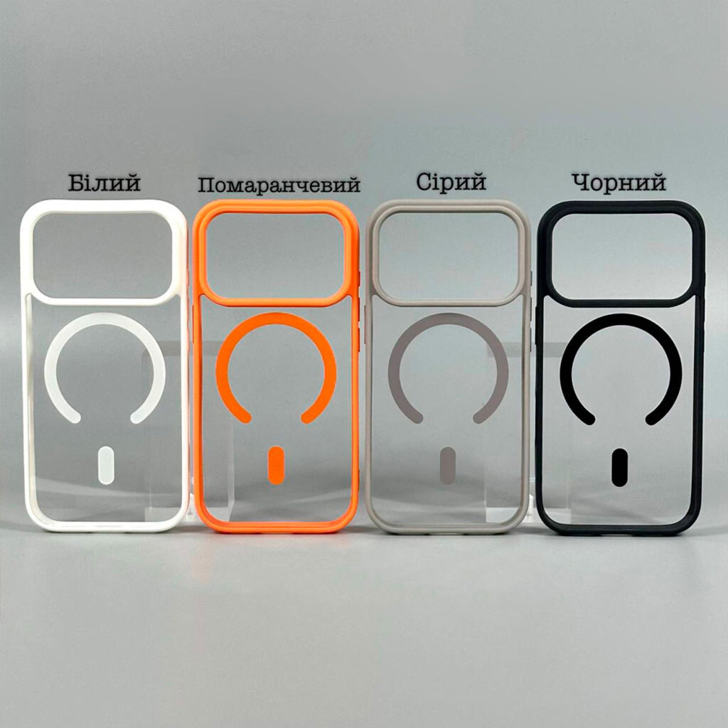 Чехол (накладка) Apple iPhone 17 Pro Max, Cristal Case Guard, MagSafe, Оранжевый - № 8 Чехол (накладка) Apple iPhone 17 Pro Max, Cristal Case Guard, MagSafe, Оранжевый - № 8