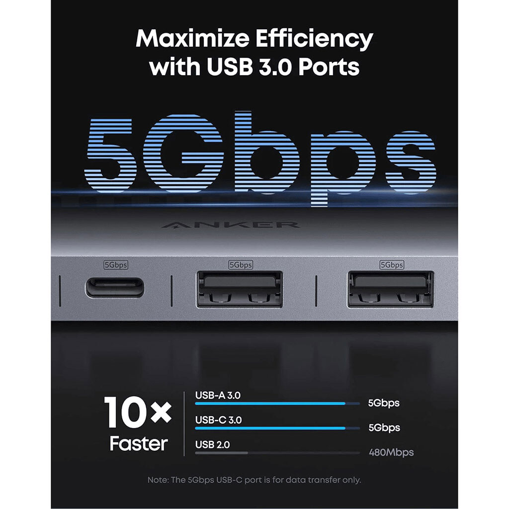 USB Hub Anker A83D2HA1, Черный - № 5 USB Hub Anker A83D2HA1, Черный - № 5