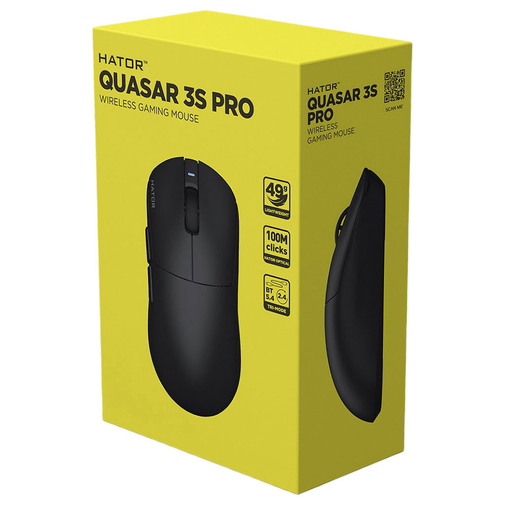 Мышь Hator Quasar 3S Pro, Черный - № 7 Мышь Hator Quasar 3S Pro, Черный - № 7