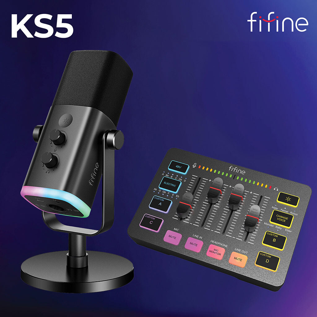Набір для аудіозапису Fifine KS5, Чорний - № 4 Набір для аудіозапису Fifine KS5, Чорний - № 4