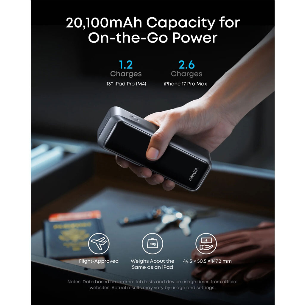 Портативная батарея (Power Bank) Anker Prime, 20000 mAh, Черный - № 3 Портативная батарея (Power Bank) Anker Prime, 20000 mAh, Черный - № 3