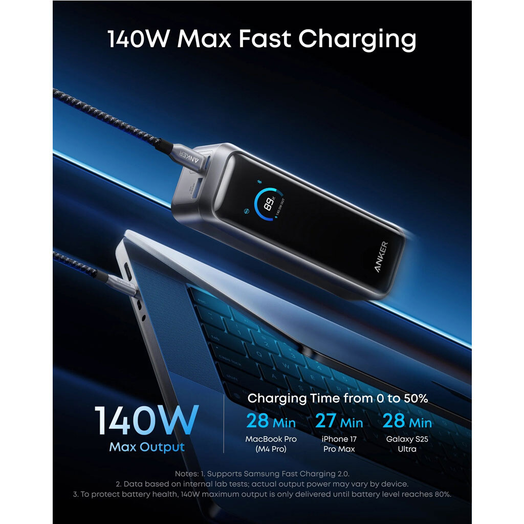 Портативная батарея (Power Bank) Anker Prime, 20000 mAh, Черный - № 4 Портативная батарея (Power Bank) Anker Prime, 20000 mAh, Черный - № 4