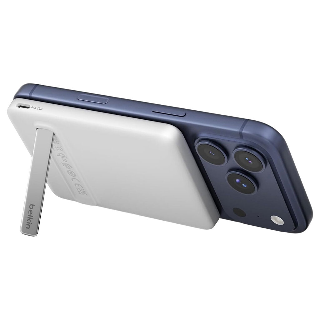 Портативная батарея (Power Bank) Belkin Magnetic Kickstand, 5000 mAh, Белый - № 3 Портативная батарея (Power Bank) Belkin Magnetic Kickstand, 5000 mAh, Белый - № 3