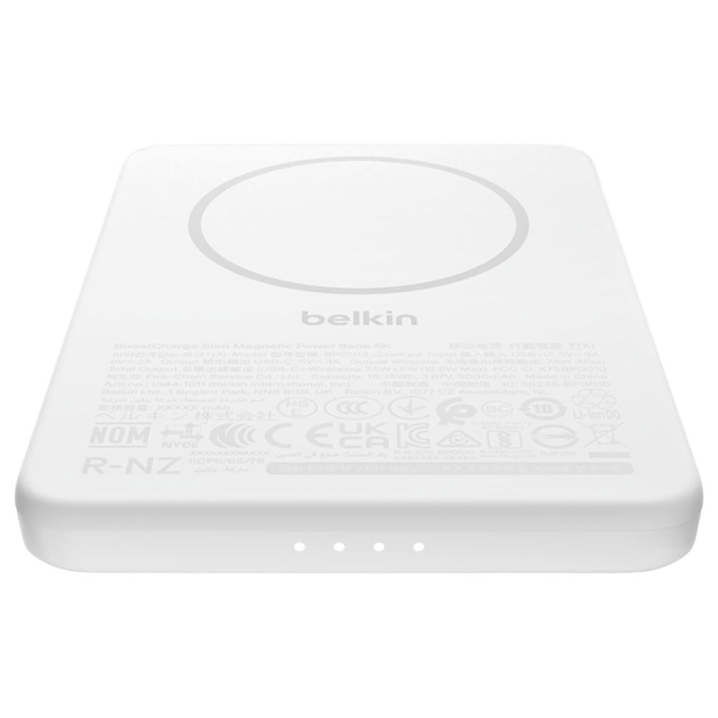 Портативная батарея (Power Bank) Belkin Power Bank Slim Magnetic, 5000 mAh, Белый - № 2 Портативная батарея (Power Bank) Belkin Power Bank Slim Magnetic, 5000 mAh, Белый - № 2