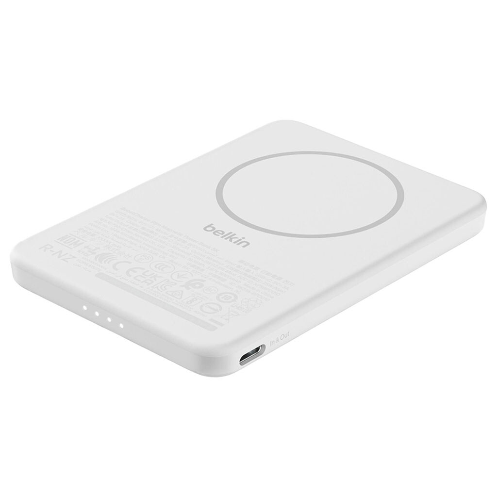 Портативная батарея (Power Bank) Belkin Power Bank Slim Magnetic, 5000 mAh, Белый - № 3 Портативная батарея (Power Bank) Belkin Power Bank Slim Magnetic, 5000 mAh, Белый - № 3