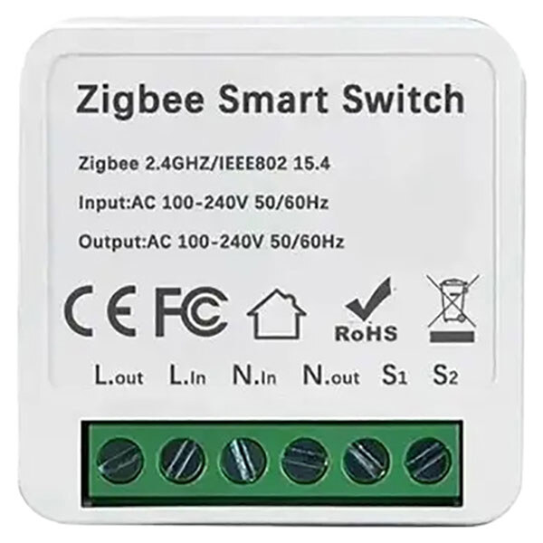 Модуль реле вимикач для розумного будинку Zigbee 3.0, 220В, 16А, Білий - № 2 Модуль реле вимикач для розумного будинку Zigbee 3.0, 220В, 16А, Білий - № 2