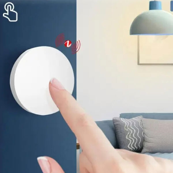 Розумна бездротова кнопка Smart Life, для розумного будинку, ZigBee, Білий - № 4 Розумна бездротова кнопка Smart Life, для розумного будинку, ZigBee, Білий - № 4