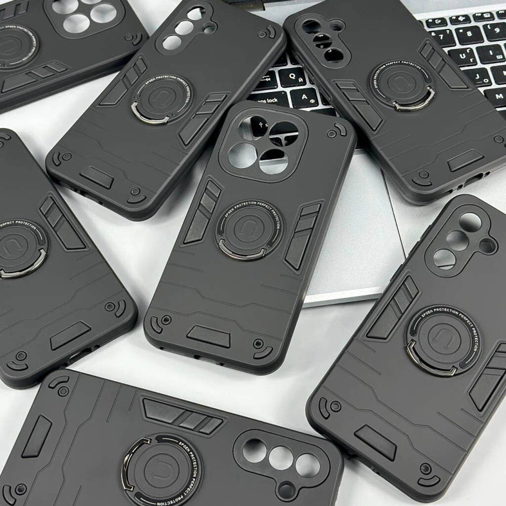 Чохол (накладка) Samsung Galaxy S26 / Galaxy S26 Pro, Armored Round Ring, Чорний - № 2 Чохол (накладка) Samsung Galaxy S26 / Galaxy S26 Pro, Armored Round Ring, Чорний - № 2