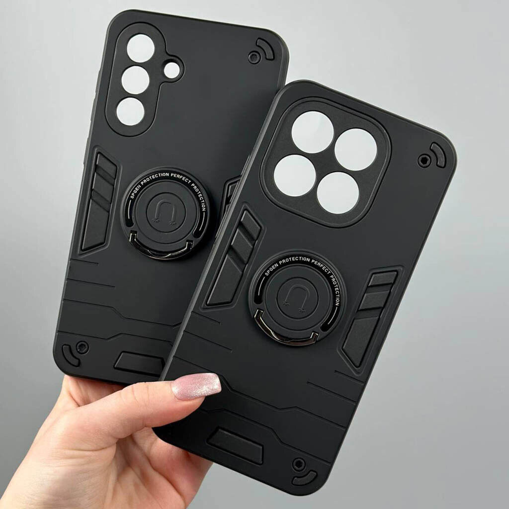 Чехол (накладка) Xiaomi Redmi Note 15 / Redmi Note 15 5G, Armored Round Ring, Черный - № 7 Чехол (накладка) Xiaomi Redmi Note 15 / Redmi Note 15 5G, Armored Round Ring, Черный - № 7