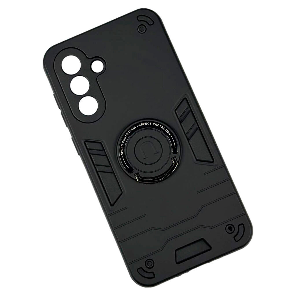 Чехол (накладка) Xiaomi Redmi Note 15 Pro 5G, Armored Round Ring, Черный - № 1 Чехол (накладка) Xiaomi Redmi Note 15 Pro 5G, Armored Round Ring, Черный - № 1