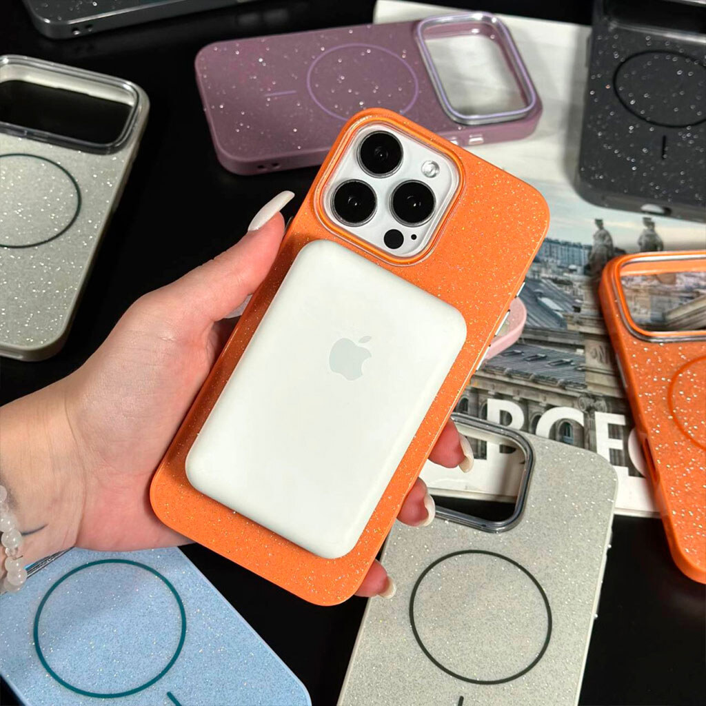 Чехол (накладка) Apple iPhone 15 Pro Max, Color Glitter, MagSafe, Dusty Lilac, Лиловый - № 2 Чехол (накладка) Apple iPhone 15 Pro Max, Color Glitter, MagSafe, Dusty Lilac, Лиловый - № 2