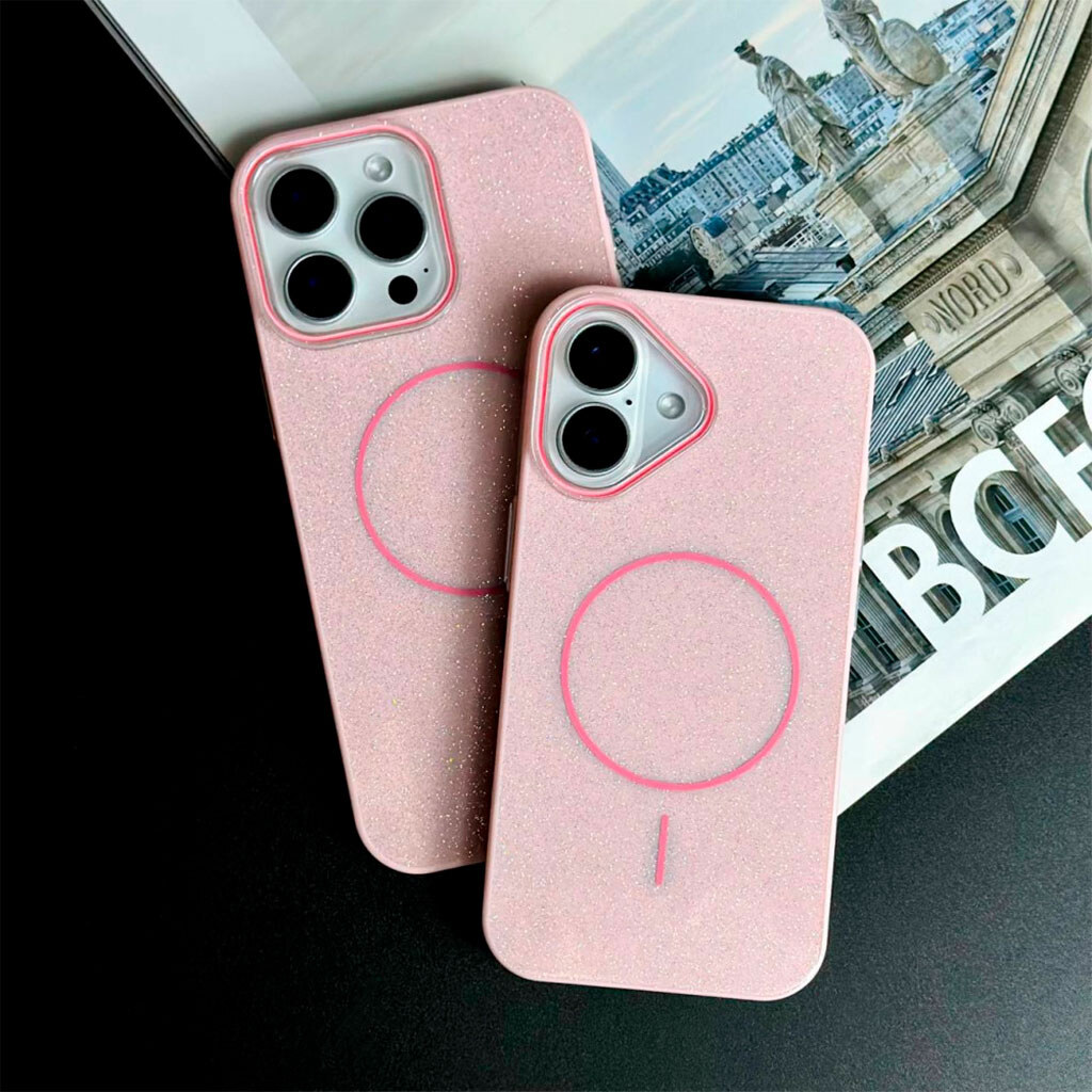 Чехол (накладка) Apple iPhone 15 Pro Max, Color Glitter, MagSafe, Dusty Lilac, Лиловый - № 5 Чехол (накладка) Apple iPhone 15 Pro Max, Color Glitter, MagSafe, Dusty Lilac, Лиловый - № 5