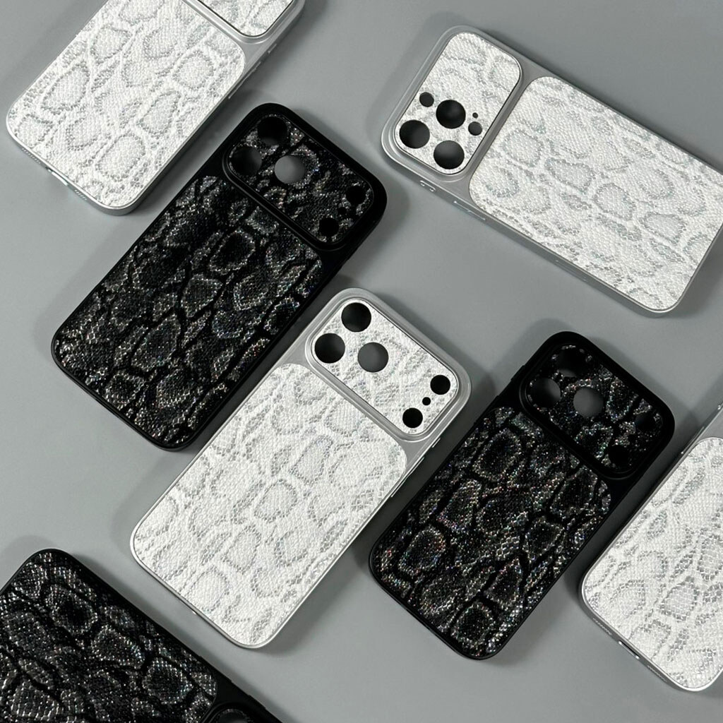 Чехол (накладка) Apple iPhone 16 Pro, Reptile, Черный - № 5 Чехол (накладка) Apple iPhone 16 Pro, Reptile, Черный - № 5
