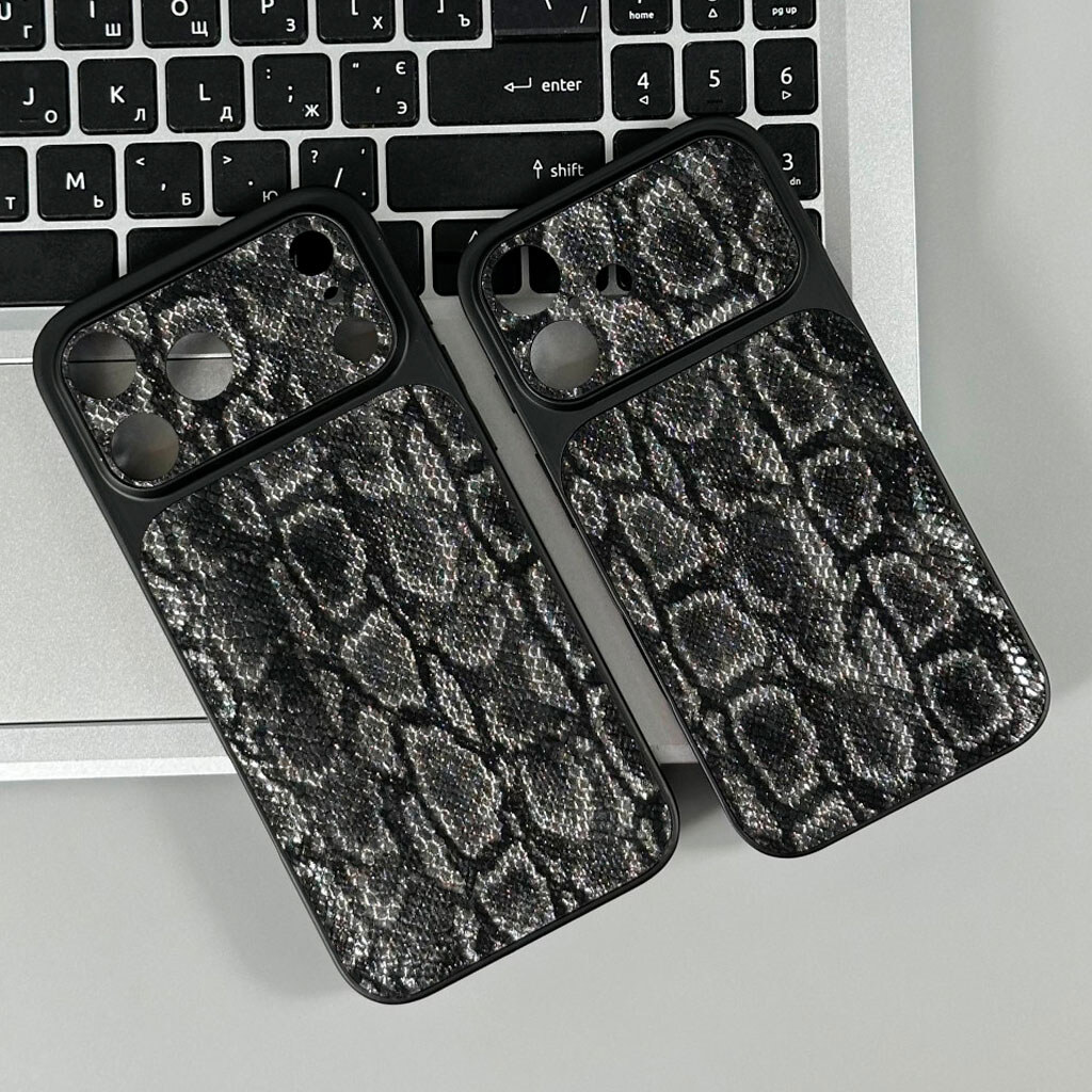 Чохол (накладка) Apple iPhone 16, Reptile, Чорний - № 6 Чохол (накладка) Apple iPhone 16, Reptile, Чорний - № 6