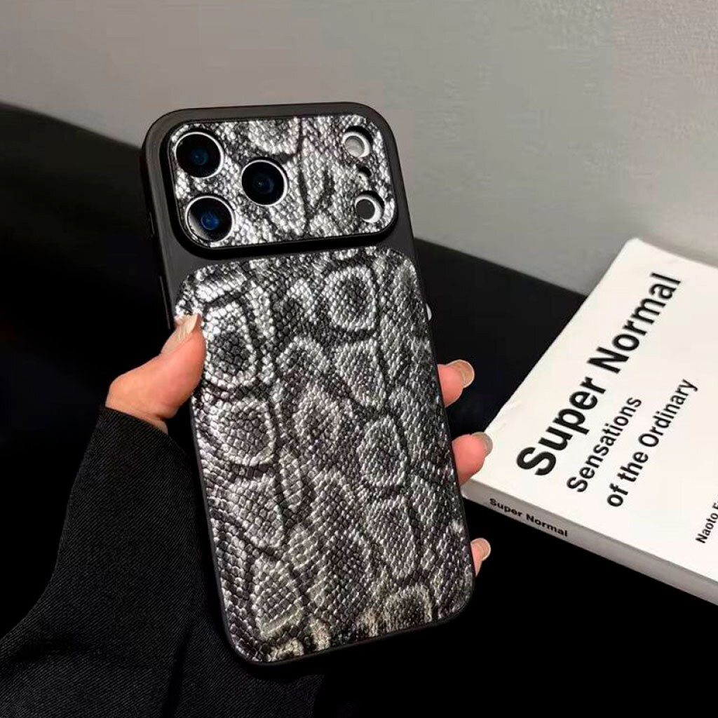 Чохол (накладка) Apple iPhone 16, Reptile, Чорний - № 8 Чохол (накладка) Apple iPhone 16, Reptile, Чорний - № 8