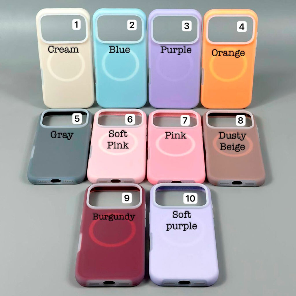 Чохол (накладка) Apple iPhone 17 Pro, Matte Neon Box, Burgundy, MagSafe, Бордовий - № 8 Чохол (накладка) Apple iPhone 17 Pro, Matte Neon Box, Burgundy, MagSafe, Бордовий - № 8