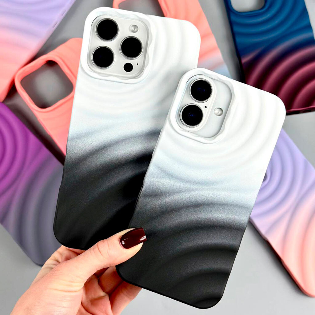 Чехол (накладка) Apple iPhone 13 Pro, Wave Color, Ocean Sky, Персиковый - № 3 Чехол (накладка) Apple iPhone 13 Pro, Wave Color, Ocean Sky, Персиковый - № 3
