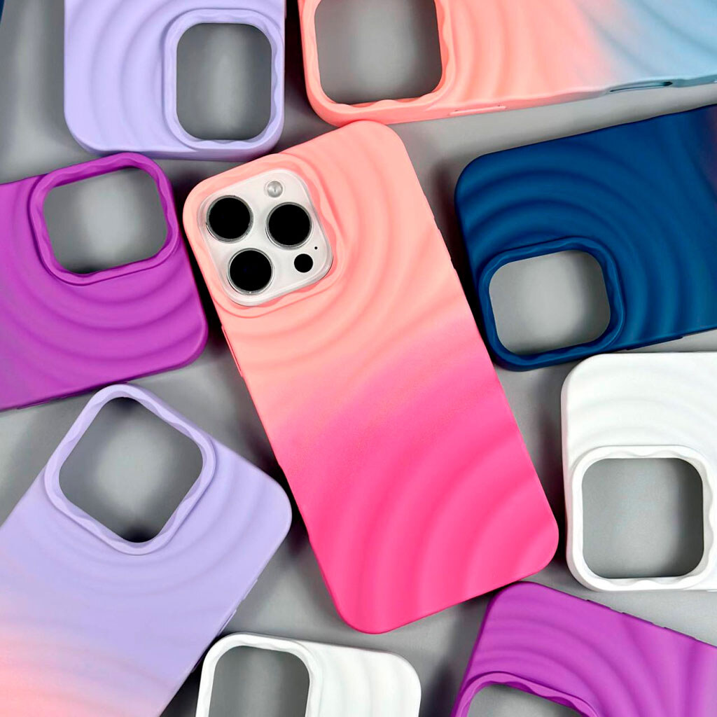 Чехол (накладка) Apple iPhone 15 Pro, Wave Color, Purple Mist, Фиолетовый - № 6 Чехол (накладка) Apple iPhone 15 Pro, Wave Color, Purple Mist, Фиолетовый - № 6