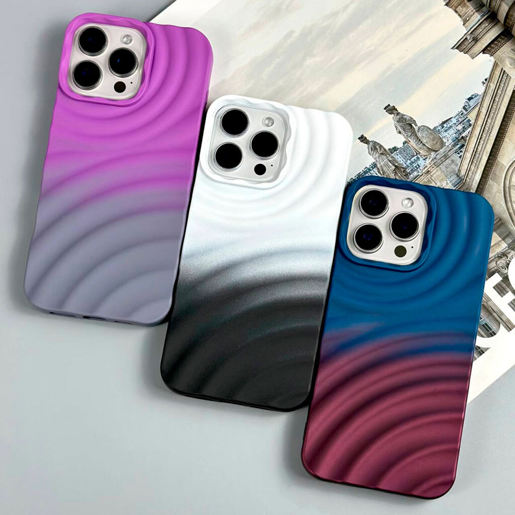 Чехол (накладка) Apple iPhone 16 Pro, Wave Color, Purple Mist, Фиолетовый - № 5 Чехол (накладка) Apple iPhone 16 Pro, Wave Color, Purple Mist, Фиолетовый - № 5