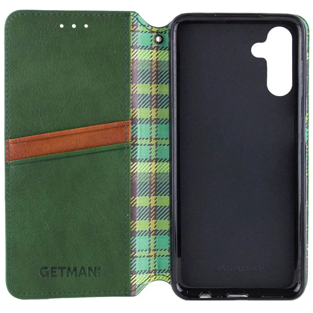 Чехол (книжка) Motorola XT2429 Moto Edge 50 Fusion, GETMAN Cubic, Зеленый - № 3 Чехол (книжка) Motorola XT2429 Moto Edge 50 Fusion, GETMAN Cubic, Зеленый - № 3
