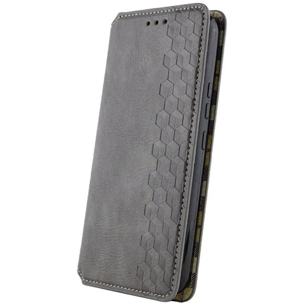 Чехол (книжка) Motorola XT2429 Moto Edge 50 Fusion, GETMAN Cubic, Серый - № 2 Чехол (книжка) Motorola XT2429 Moto Edge 50 Fusion, GETMAN Cubic, Серый - № 2