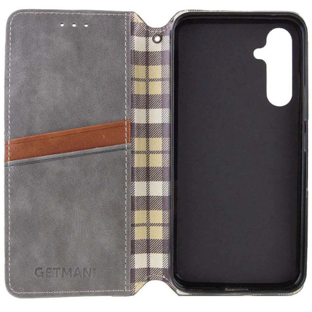 Чехол (книжка) Motorola XT2429 Moto Edge 50 Fusion, GETMAN Cubic, Серый - № 3 Чехол (книжка) Motorola XT2429 Moto Edge 50 Fusion, GETMAN Cubic, Серый - № 3