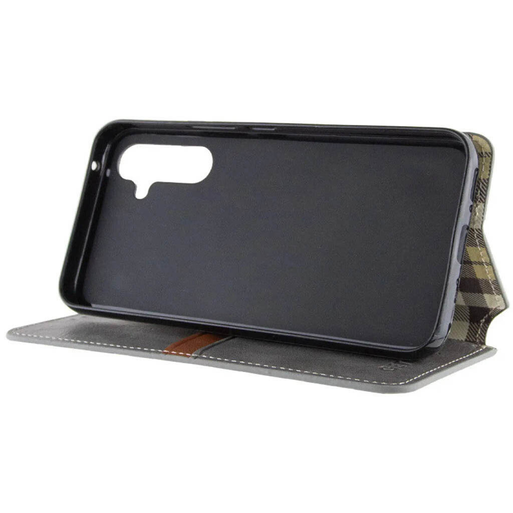 Чехол (книжка) Motorola XT2429 Moto Edge 50 Fusion, GETMAN Cubic, Серый - № 4 Чехол (книжка) Motorola XT2429 Moto Edge 50 Fusion, GETMAN Cubic, Серый - № 4