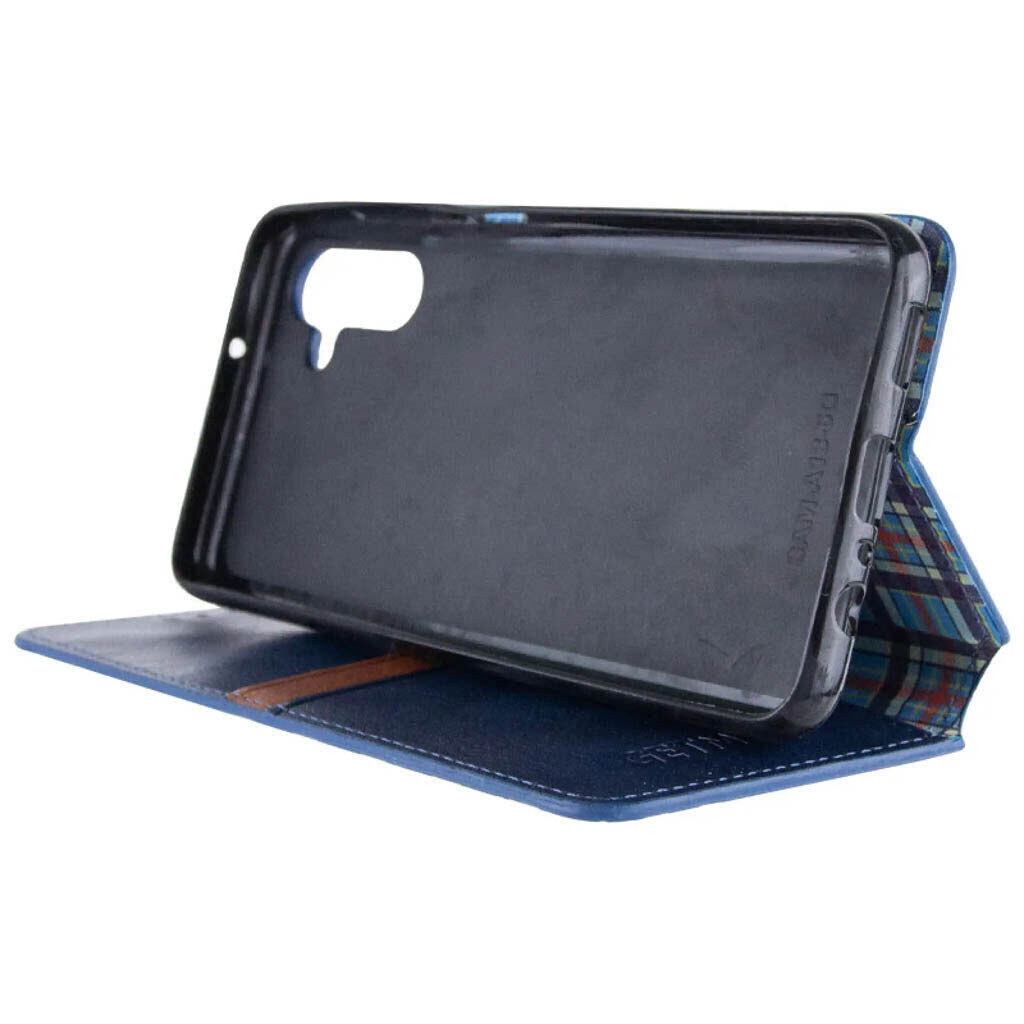 Чехол (книжка) Samsung S721 Galaxy S24 FE, GETMAN Cubic, Синий - № 4 Чехол (книжка) Samsung S721 Galaxy S24 FE, GETMAN Cubic, Синий - № 4
