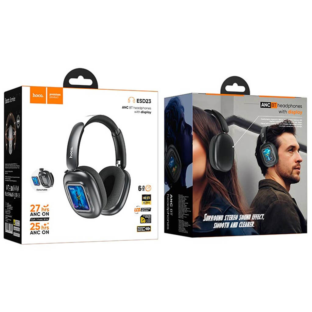 Bluetooth-гарнітура Hoco ESD23 Lasting, Стерео, Чорний - № 6 Bluetooth-гарнітура Hoco ESD23 Lasting, Стерео, Чорний - № 6