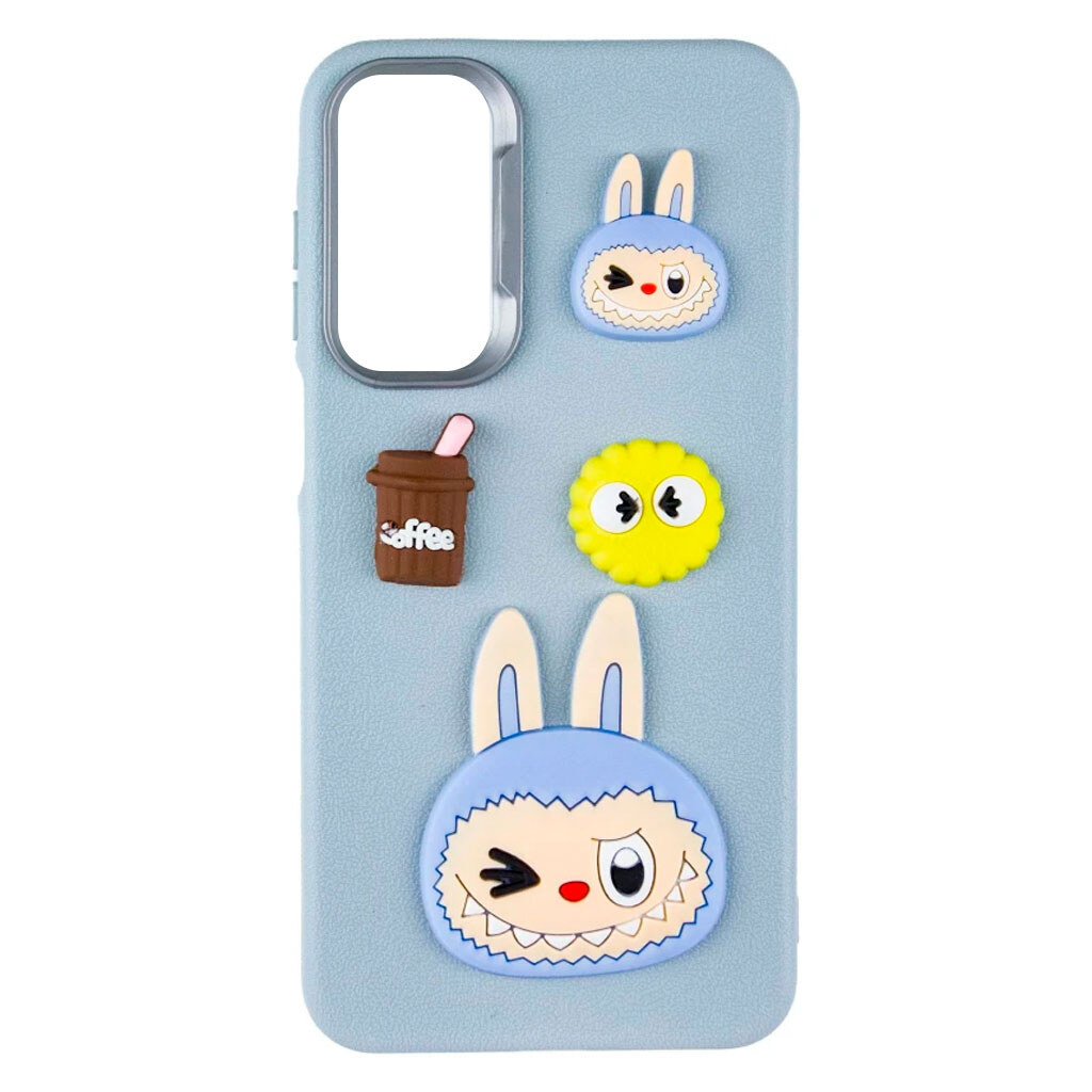 Чохол (накладка) Samsung Galaxy A26 5G, Epik Leather Toys, Labubu, Синій - № 1 Чохол (накладка) Samsung Galaxy A26 5G, Epik Leather Toys, Labubu, Синій - № 1