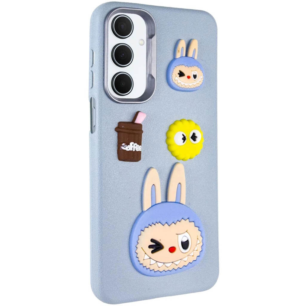 Чохол (накладка) Samsung Galaxy A26 5G, Epik Leather Toys, Labubu, Синій - № 2 Чохол (накладка) Samsung Galaxy A26 5G, Epik Leather Toys, Labubu, Синій - № 2