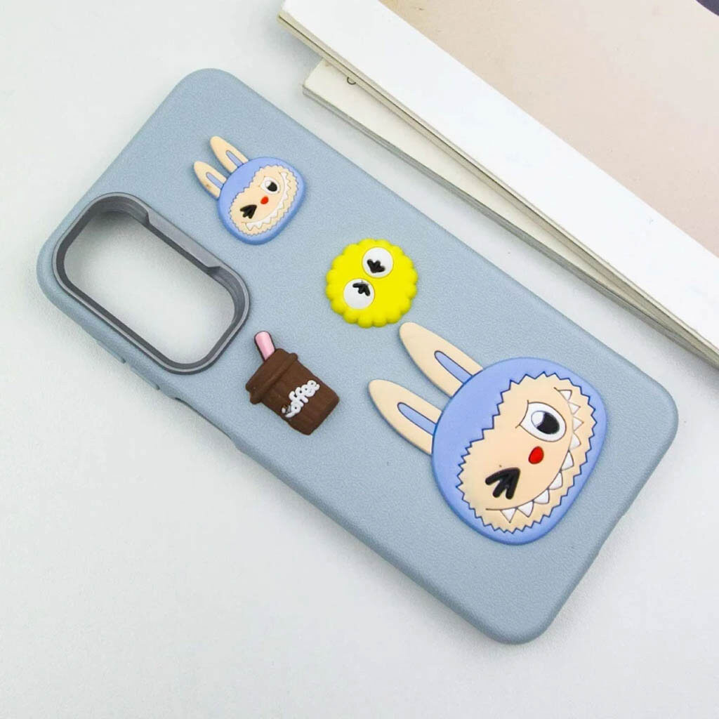 Чохол (накладка) Samsung Galaxy A26 5G, Epik Leather Toys, Labubu, Синій - № 3 Чохол (накладка) Samsung Galaxy A26 5G, Epik Leather Toys, Labubu, Синій - № 3