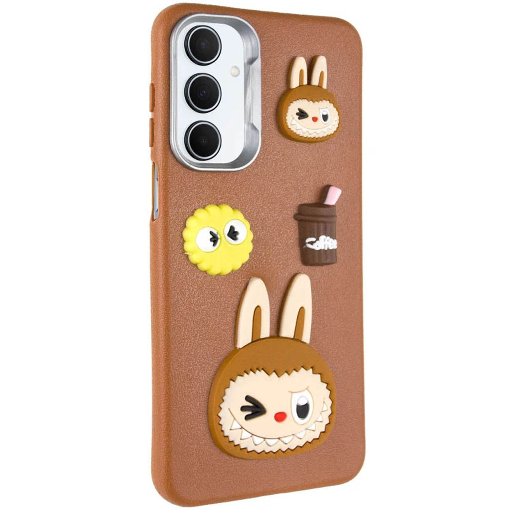 Чехол (накладка) Samsung Galaxy A26 5G, Epik Leather Toys, Labubu, Коричневый - № 2 Чехол (накладка) Samsung Galaxy A26 5G, Epik Leather Toys, Labubu, Коричневый - № 2
