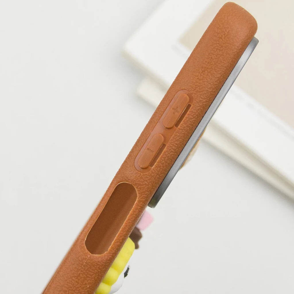 Чехол (накладка) Samsung Galaxy A26 5G, Epik Leather Toys, Labubu, Коричневый - № 5 Чехол (накладка) Samsung Galaxy A26 5G, Epik Leather Toys, Labubu, Коричневый - № 5