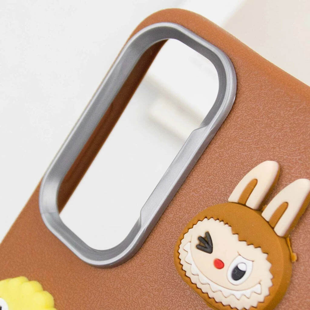 Чехол (накладка) Samsung Galaxy A26 5G, Epik Leather Toys, Labubu, Коричневый - № 6 Чехол (накладка) Samsung Galaxy A26 5G, Epik Leather Toys, Labubu, Коричневый - № 6