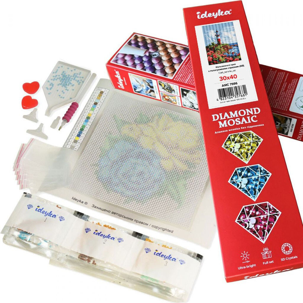 Алмазна мозаїка без підрамника "Песик та сюрприз", 30х40см, Ідейка - № 3 Алмазна мозаїка без підрамника "Песик та сюрприз", 30х40см, Ідейка - № 3