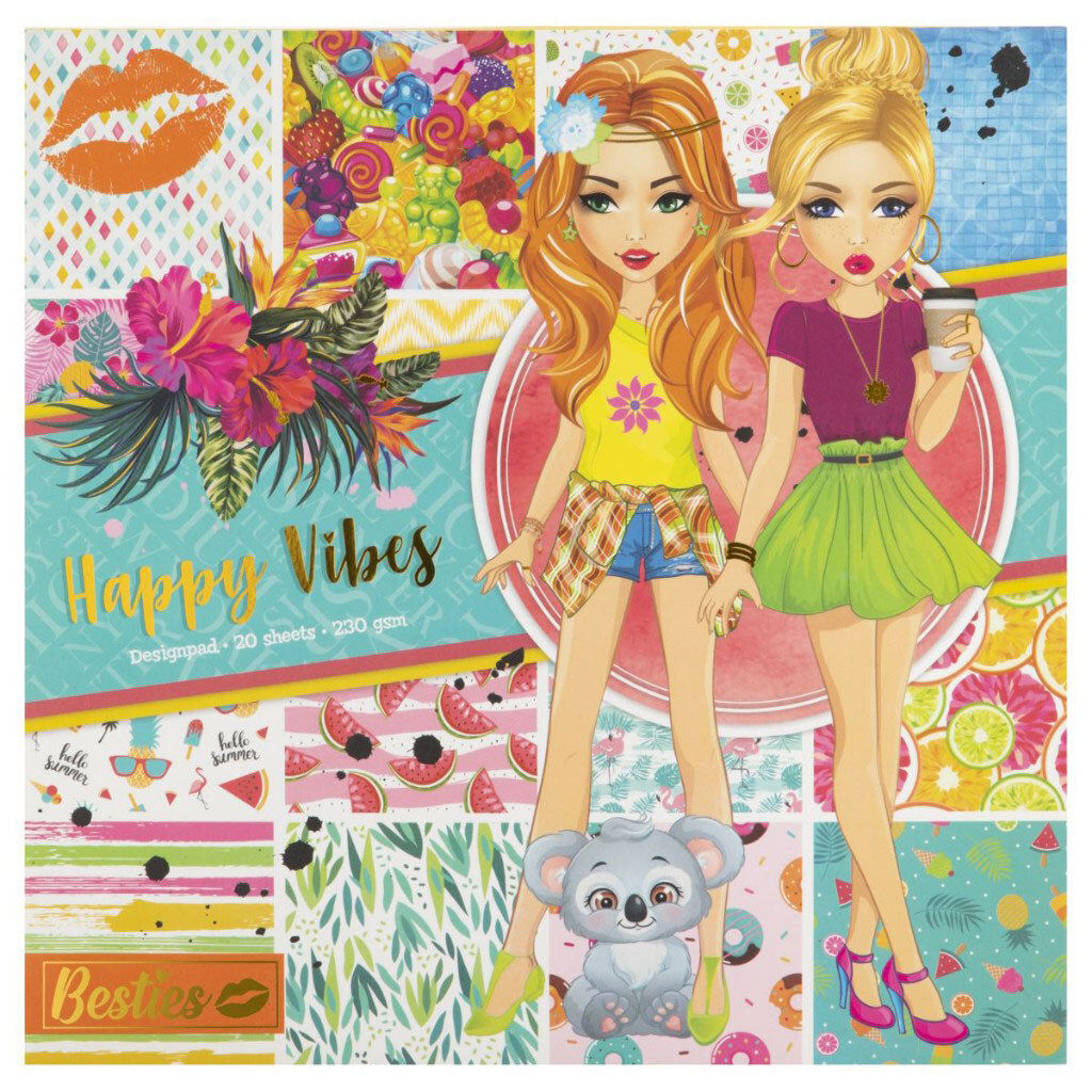 Блокнот для дизайну «Happy Vibes», Besties - № 1 Блокнот для дизайну «Happy Vibes», Besties - № 1