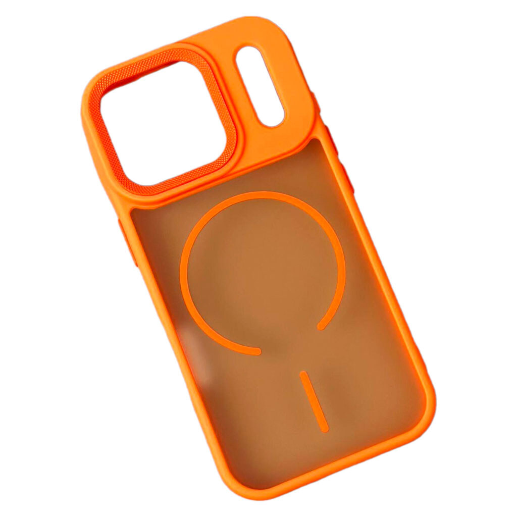 Чохол (накладка) Apple iPhone 17 Pro Max, Matte Corrugated Camera Thin, MagSafe, Помаранчевий - № 1 Чохол (накладка) Apple iPhone 17 Pro Max, Matte Corrugated Camera Thin, MagSafe, Помаранчевий - № 1