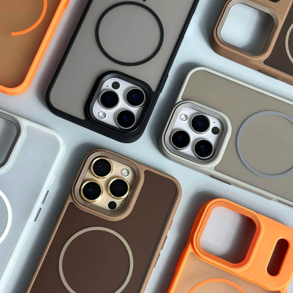 Чохол (накладка) Apple iPhone 17 Pro Max, Matte Corrugated Camera Thin, MagSafe, Помаранчевий - № 4 Чохол (накладка) Apple iPhone 17 Pro Max, Matte Corrugated Camera Thin, MagSafe, Помаранчевий - № 4