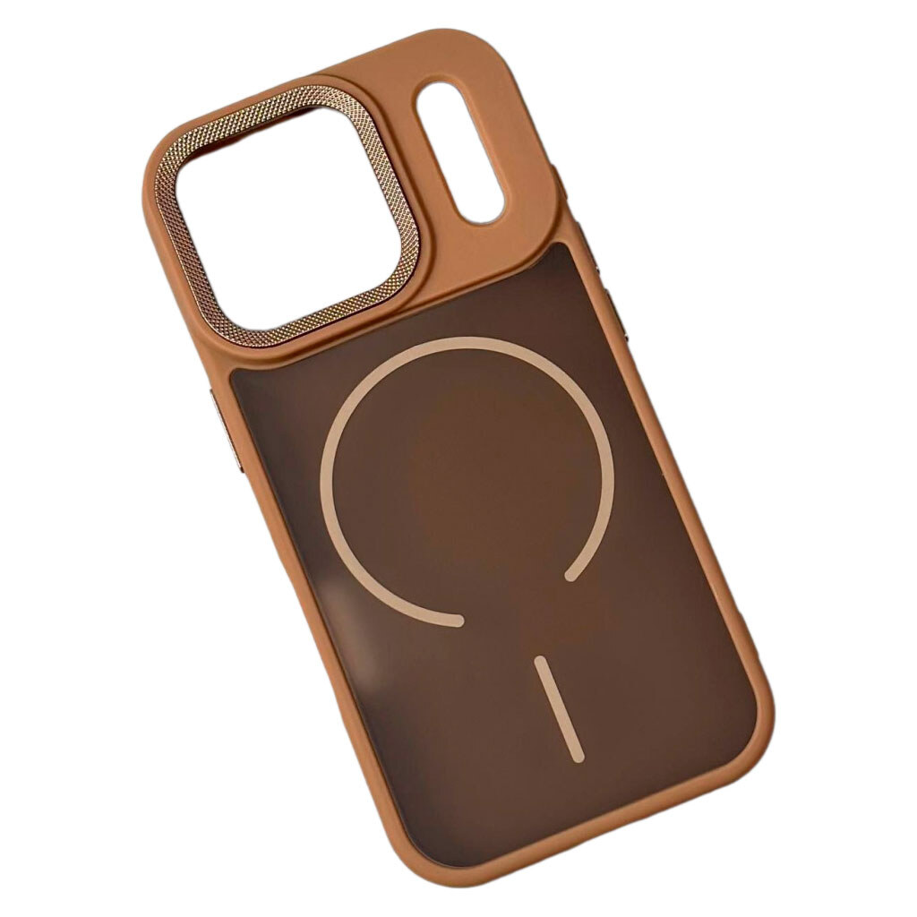 Чохол (накладка) Apple iPhone 17 Pro Max, Matte Corrugated Camera Thin, MagSafe, Коричневий - № 1 Чохол (накладка) Apple iPhone 17 Pro Max, Matte Corrugated Camera Thin, MagSafe, Коричневий - № 1