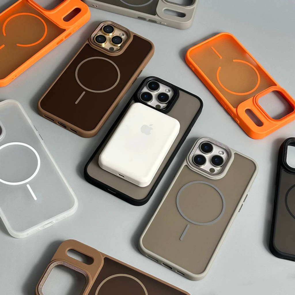Чохол (накладка) Apple iPhone 17 Pro Max, Matte Corrugated Camera Thin, MagSafe, Коричневий - № 6 Чохол (накладка) Apple iPhone 17 Pro Max, Matte Corrugated Camera Thin, MagSafe, Коричневий - № 6