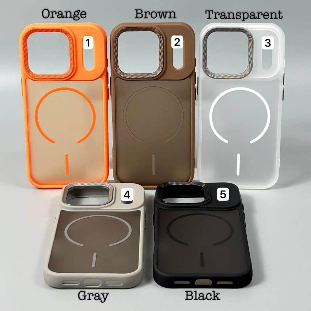 Чохол (накладка) Apple iPhone 17 Pro Max, Matte Corrugated Camera Thin, MagSafe, Коричневий - № 8 Чохол (накладка) Apple iPhone 17 Pro Max, Matte Corrugated Camera Thin, MagSafe, Коричневий - № 8