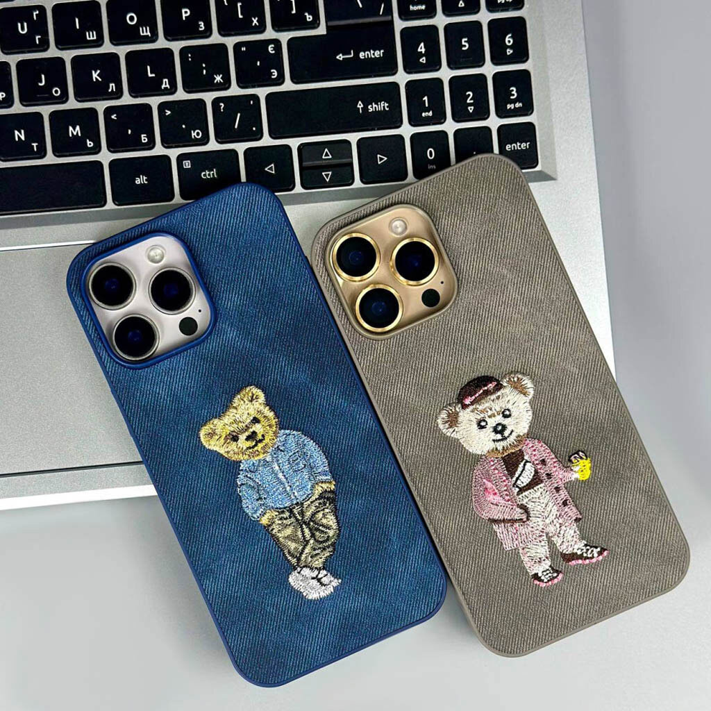Чохол (накладка) Apple iPhone 13 Pro, Teddy Bear Embroidered, Bulldog Black, Малюнок - № 3 Чохол (накладка) Apple iPhone 13 Pro, Teddy Bear Embroidered, Bulldog Black, Малюнок - № 3